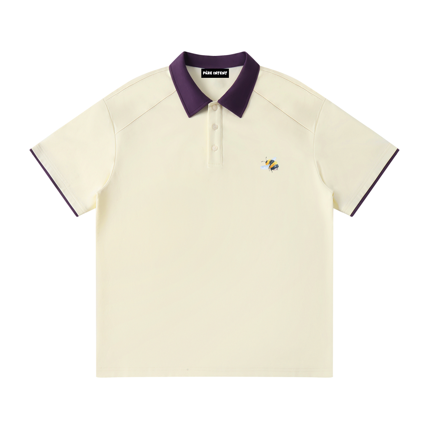 Contrast Collar Raglan Polo Shirt