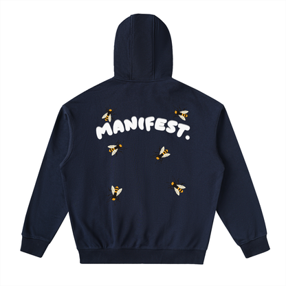 Drop-Shoulder Zip Up Hoodie