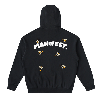 Drop-Shoulder Zip Up Hoodie