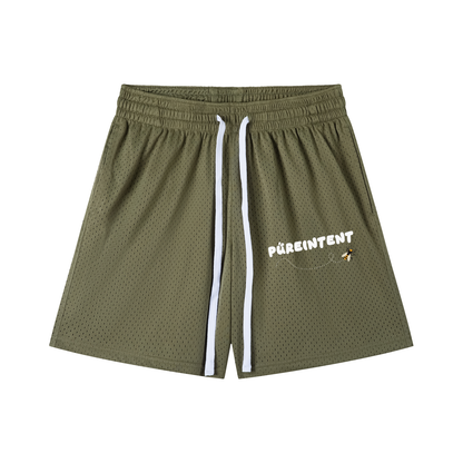 Mesh Drawstring Shorts